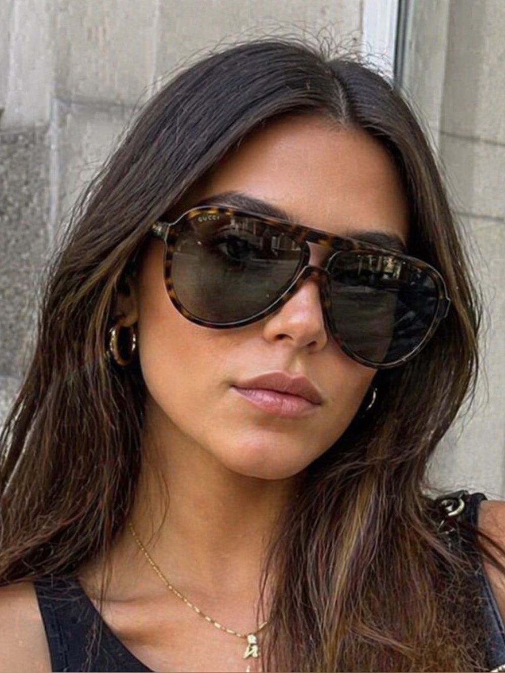 *SOLD* Gucci Tortoiseshell Aviator Sunglasses - Brown/Black Gradient